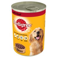 Pedigree Beef In Gravy Tins WG985/CV68N 12x400g