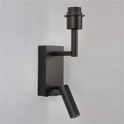 Searchlight Matt Black Brass Reader Light