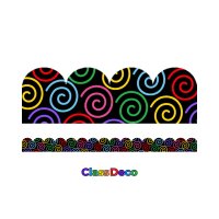 Scalloped Trimmer - "Vibrance" Colourful Swirls (12m)