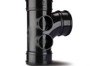 Polypipe Single Branch 4in/110mm. 92&frac12;&deg; (4 Boss). (Triple Socket) SWT26B