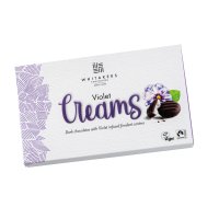 Whitakers dark choc violet fondant creams in carton 14x150g