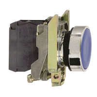 Telemecanique XB4BA61 Blue Pushbutton Complete 1 NO Contact