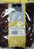Chilli Whole Stemless -Natco 700gr