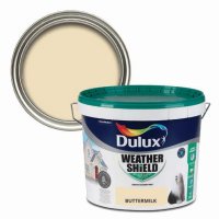 Weathershield Buttermilk Colour Swatch & 10L Paint Bucket