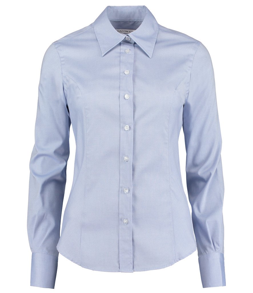 Kustom Kit Ladies Long Sleeve Corporate Oxford Shirt