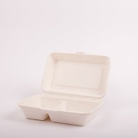 TWO Compartment  Bagasse Food Container 200 BMB2 (HB2)