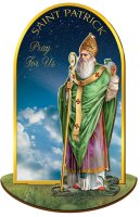 Wood Statuette/Leaflet/Saint Patrick  (56012)