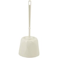 WHITE ROUND TOILET BRUSH SET