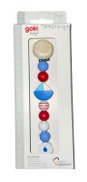 Goki Baby Dummy Chain Boat - Blue/Red