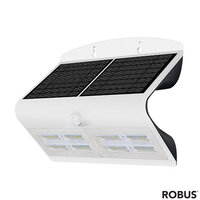 Robus SOL 6.8W Solar LED Wall light with PIR IP65 White 4000K