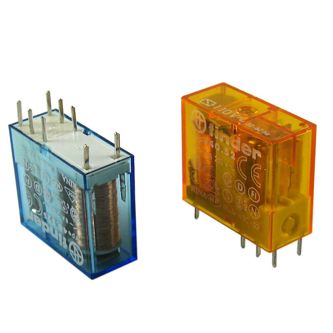 Finder 8 Pin 2PCO 8A 24V AC Slimline PCB Relay 40.52.8.024.0000 CSE