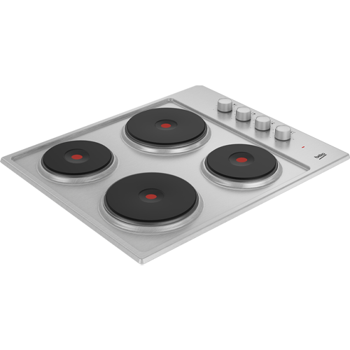 Beko HIBE64101X 60cm Solid Plate Hob Stainless Steel 3