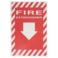 Fire Extinguisher Arrow, 8"W  x 12"H, Vinyl