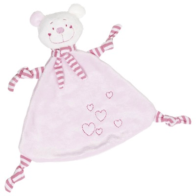 Pink Cuddly Baby Teething Bear