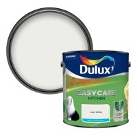 Dulux Easycare Kitchens Iced White Colour Swatch & 2.5L Paint Tin