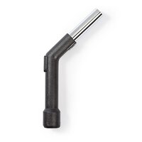 Nilfisk 32mm Vacuum Cleaner Bent End Handle Black Chrome Short Compatible