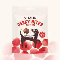 Vitalin Jerky Bites Beef & Veg Air Dried Dog Treats 6x70g