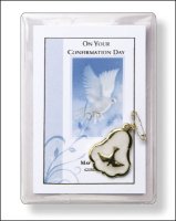 Confirmation Pearl Medal/Brooch & Leaflet/Wallet   (F1685)