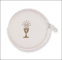 Communion Rosary Purse/White with Zip   (C6439/WH)