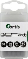 Fortis Phillips PH2 x 50mm Driver Bit Pk10