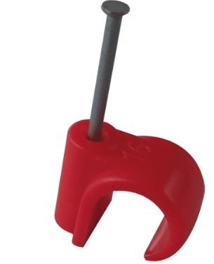 Masonry Nail Pipe Clip 22mm Red M201