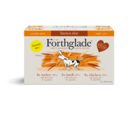 Forthglade Complete with Brown Rice Adult Dog Tray Mixed Multipk 395g x 12