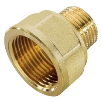 Soknippel messing 3/8Mx1/2F