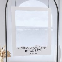 Monochrome 'Mr & Mrs' Customisable Photoframe