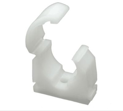 Single Clip Link Pipe Clip 10mm White P616