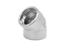 1.1/2" NPT 3000LB Screwed 45° Elbow  ASTM/ASME SA182 F316/L  ASME B16.11 / ASME B1.20.1   NACE MR.01.75 / ISO 15156 / NACE MR.01.03.