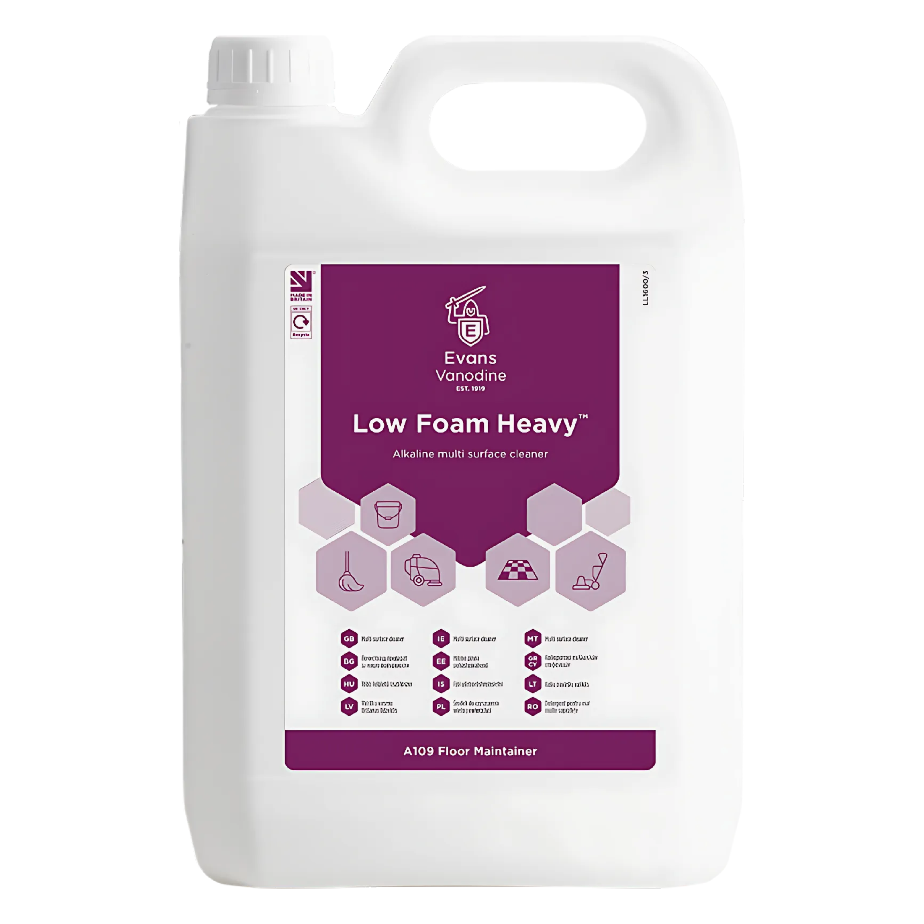 Evans Low Foam Heavy Multi Surface Cleaner, 5L