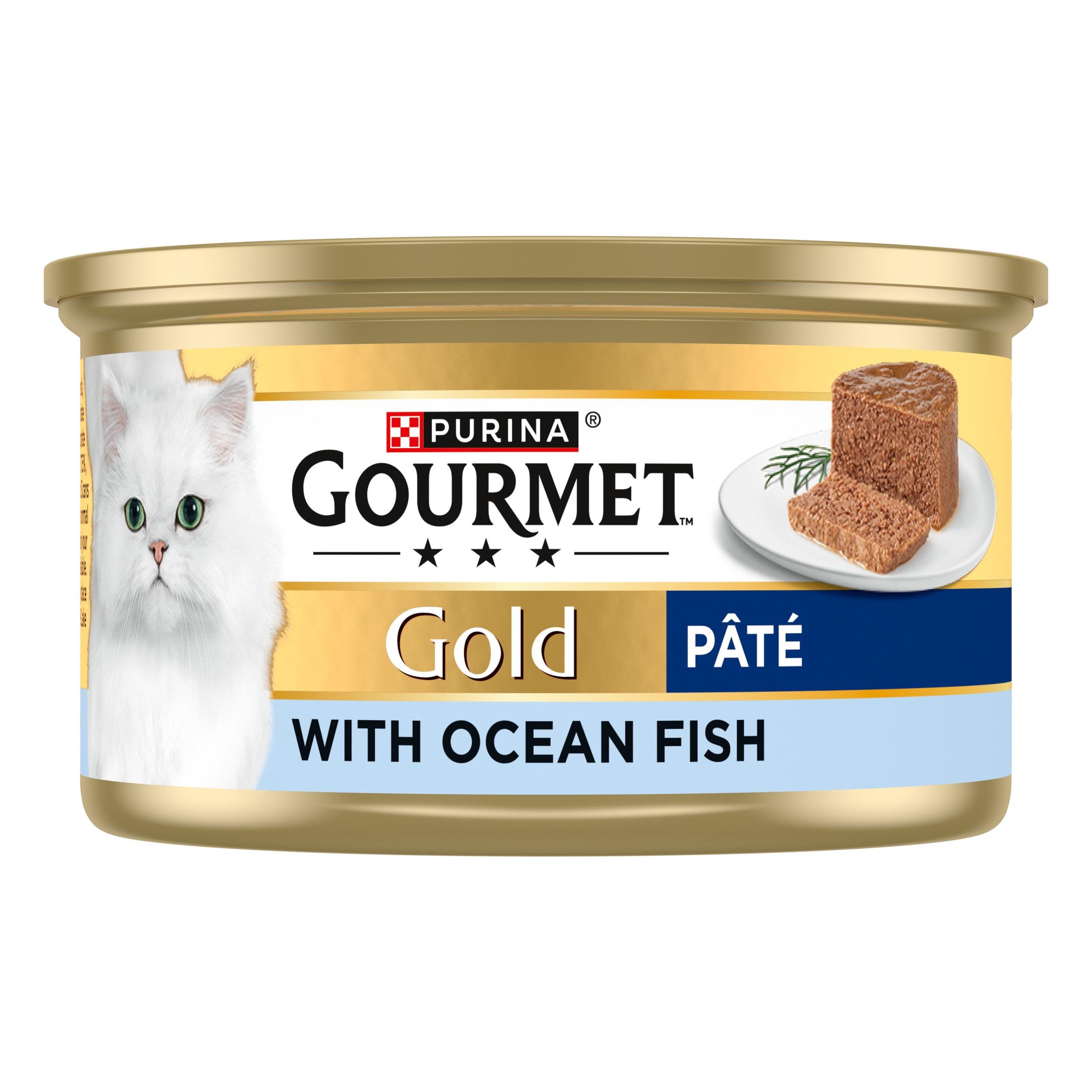 Gourmet 12621180 Gold Tinned Cat Food Ocean Fish Pate 12x85gm