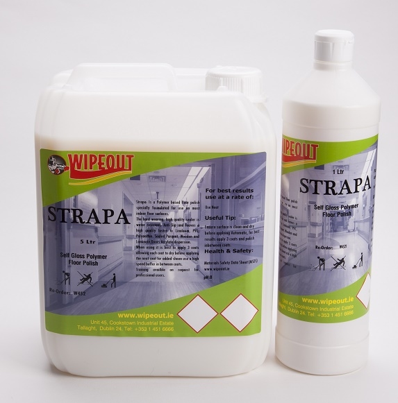 Strapa AntiSlip Floor Polish, Non Slip Floor Polish 1ltr Wipeout