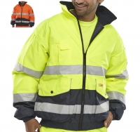 CLICK Europa Hi-Vis Bomber Jacket c/w Removable Sleeves