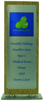 25cm Full Colour Award on Natural Wood (Inc P