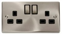 2 Gang DP 'Ingot' Switched Socket Outlet (Twin Earth)