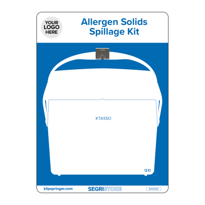 Kit de solides en cas de déversement d'allergènes, tableau d'ombre, bleu