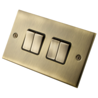 4 Gang 2 Way Antique Brass Switch MAB4LS2