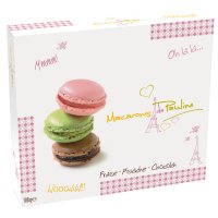 9 macaron in gift box - strawberry/pistachio/choc - VAT FREE - 12x108g