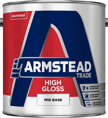 Armstead Trade High Gloss Mid Base 2.5L Paint 5218632