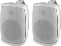 MONACOR WALL-05T/WS White 40w @8 Ohm / 16w @ 100v Line IP65 PA Speaker Cabinet *Sold in Pairs*