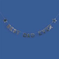 Navy 'Best Dad Ever' Card Banner 2.5m