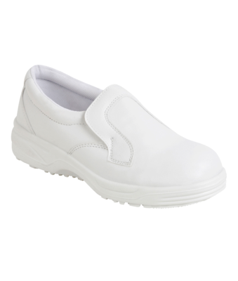 White Slip on Safety Shoe S2