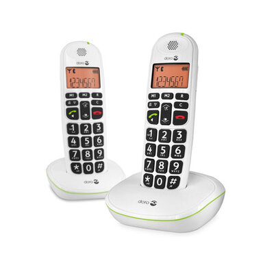 Doro Big Button Cordless Dect Home Phone Twin Pack - White | 5551 1