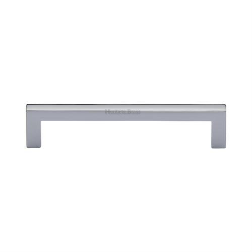 C0339-128-PC - Heritage Brass Cabinet Pull City Design 128mm CTC Polished Chrome Finish