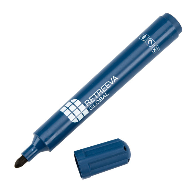Detectable Dry Wipe Markers, Black (x10) Klipspringer