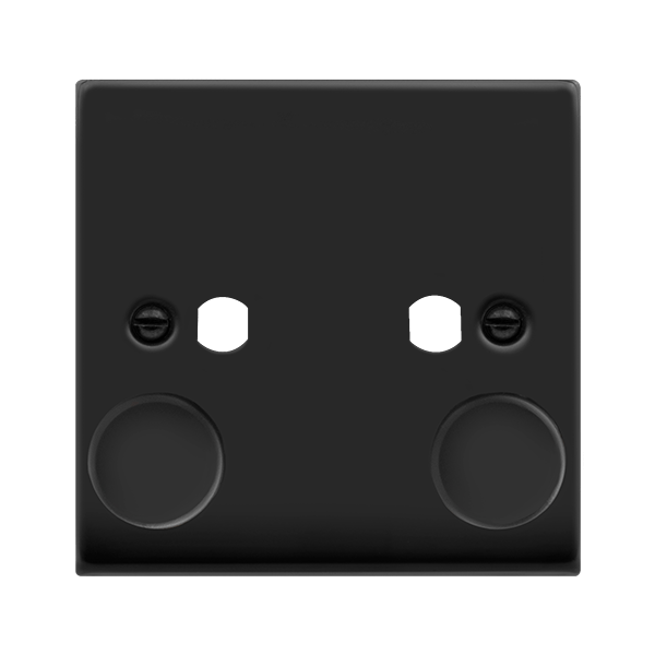 Click Deco 2G Dimmer Plate + Knobs Matt Black Black Insert VPMB152PL