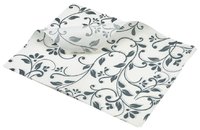 Greaseproof Paper Grey Floral Print 25 x 20cm pack of 1000