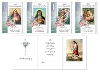 Mass Card/4 Designs/Double Fold/Silver Foil   (2169)