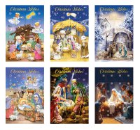 Advent Calendar Card with Easel/6 Designs (95008)